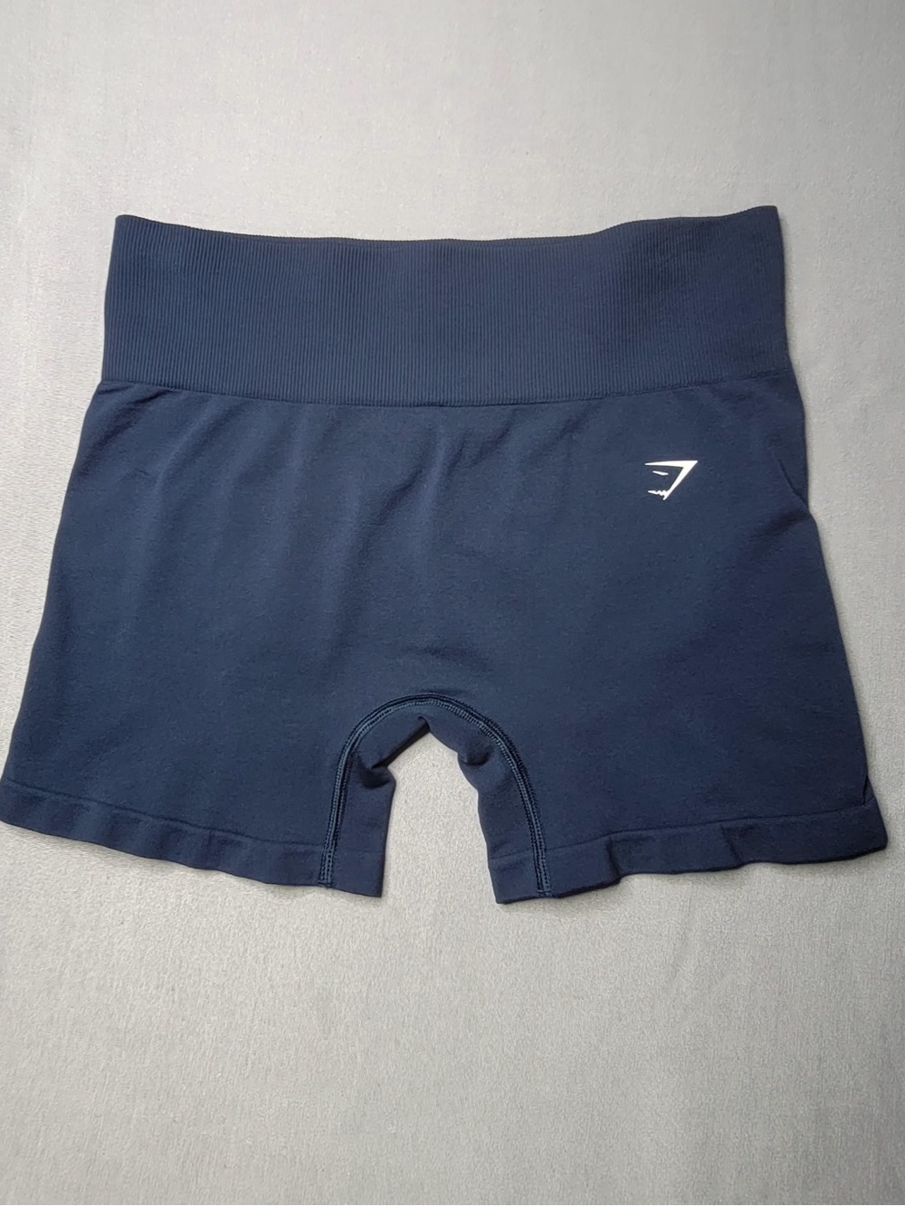 Gymshark women vital Navy blue High-seamless Shorts with White Logo size S
